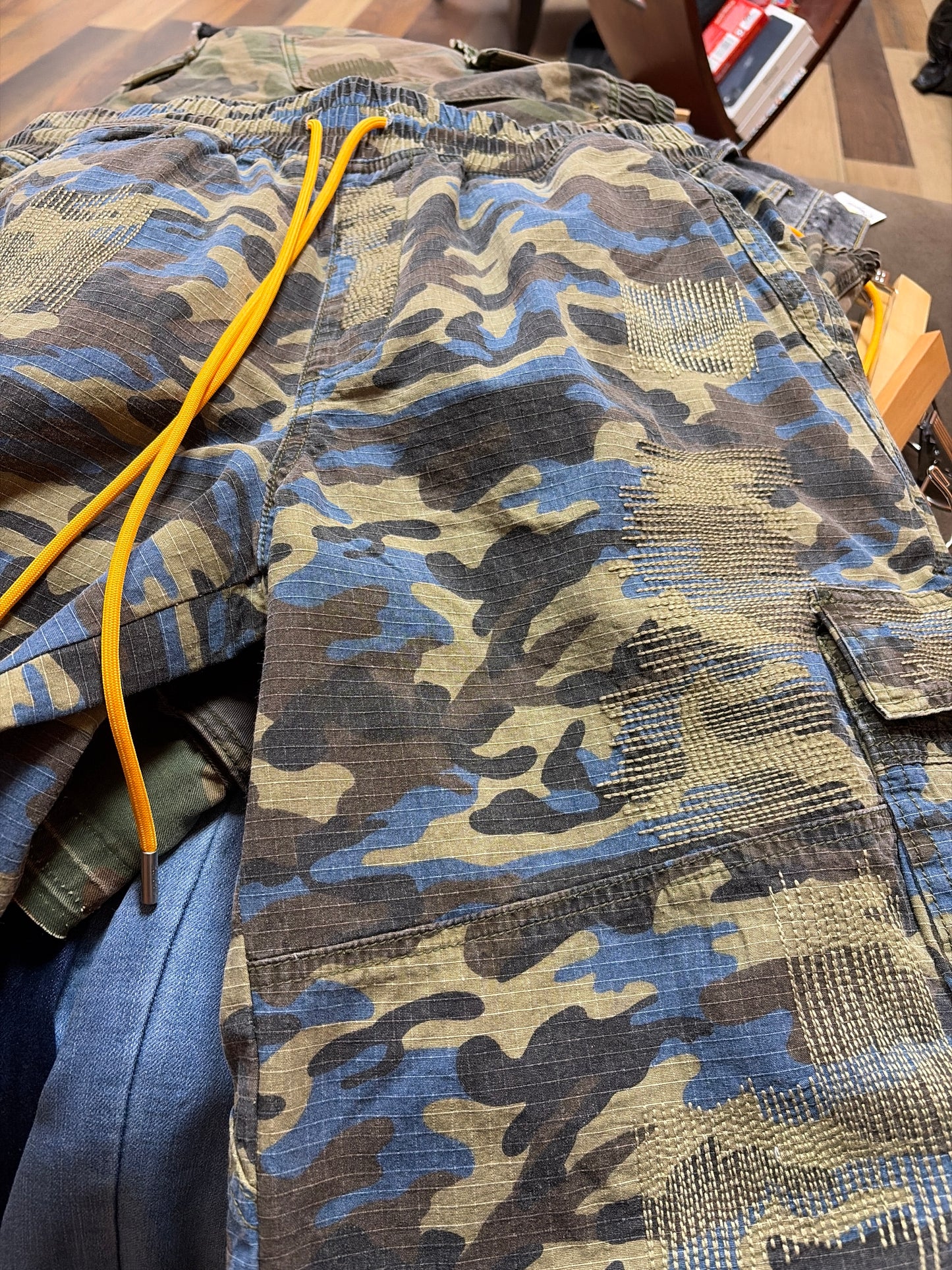 Diet Start Monday Blue Cargo Camouflage Short