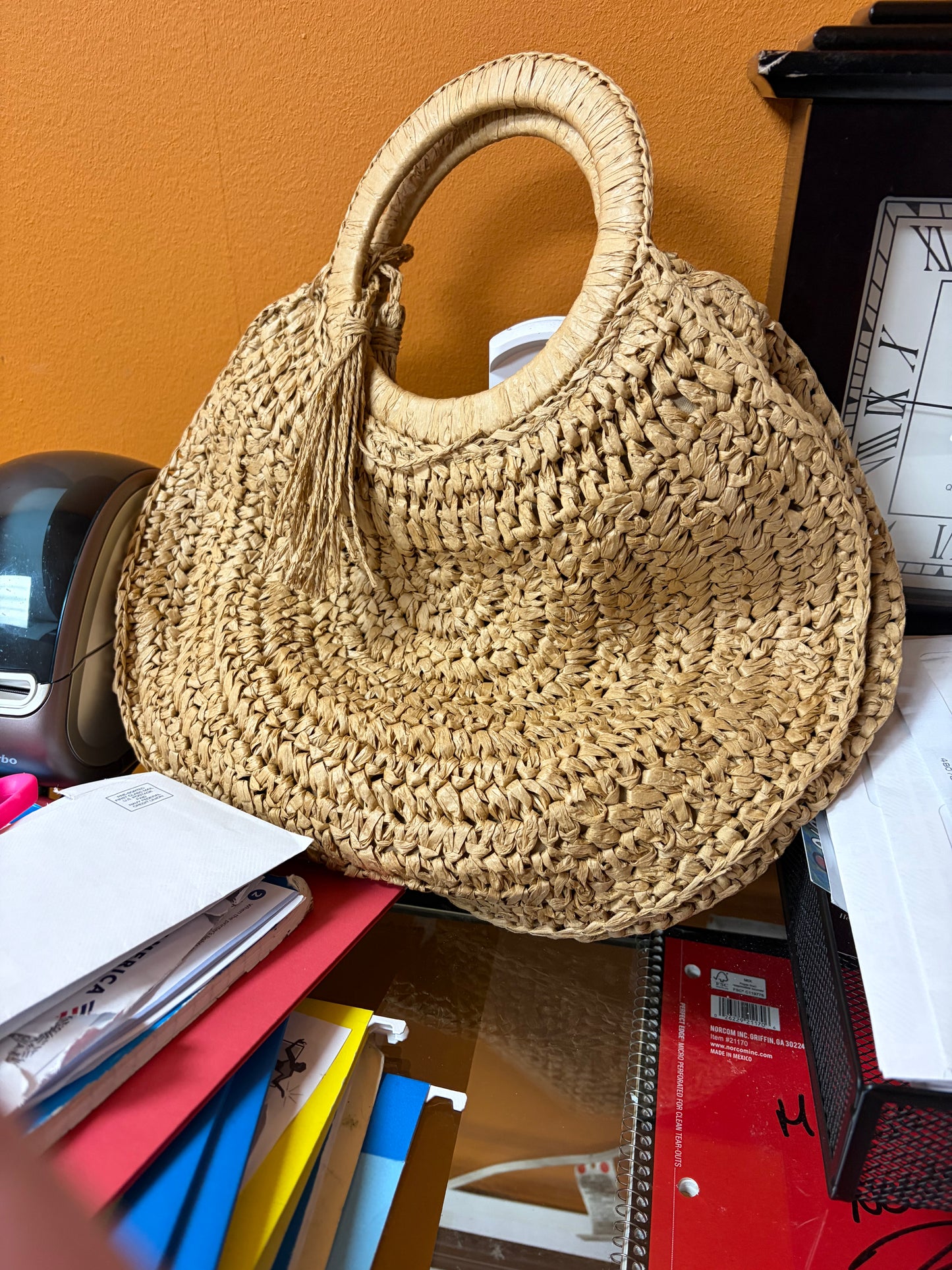Sunny straw bag