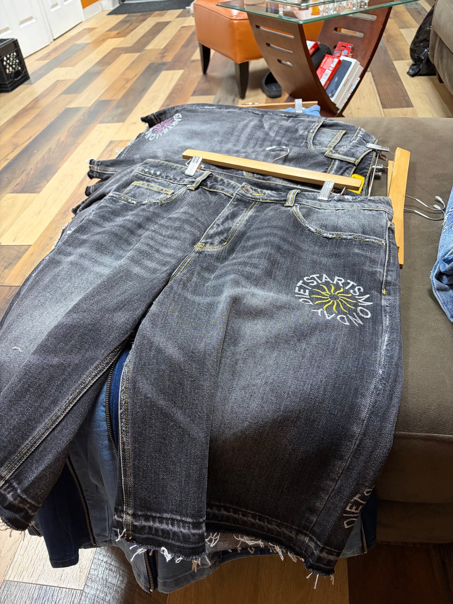 Diet Start MondayBlack Jean Short