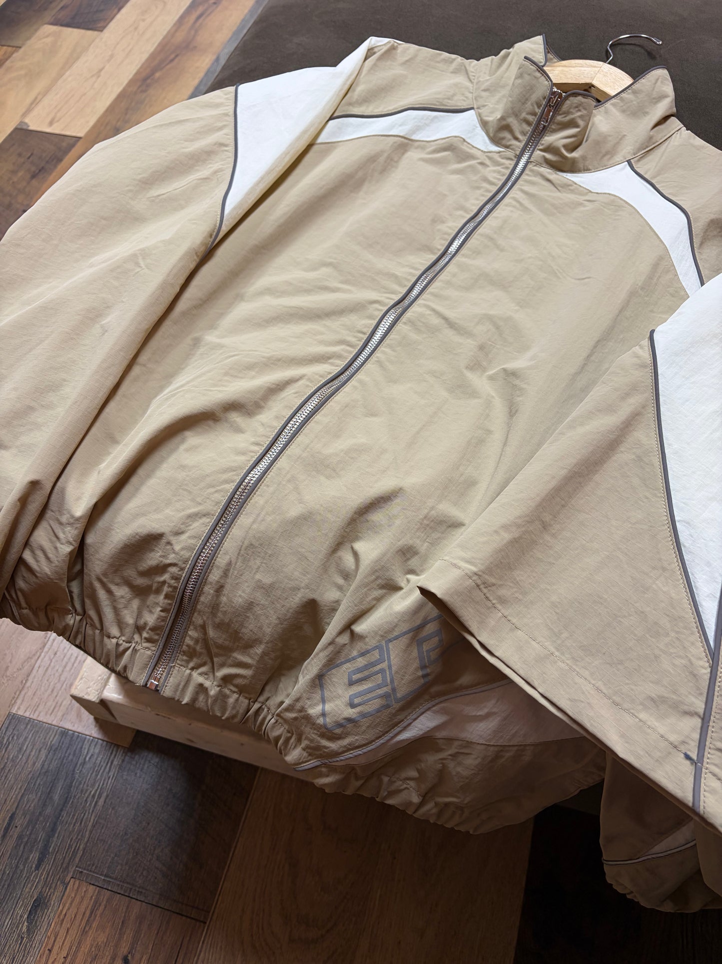 EPTM Beige/ White Strip Track Jacket