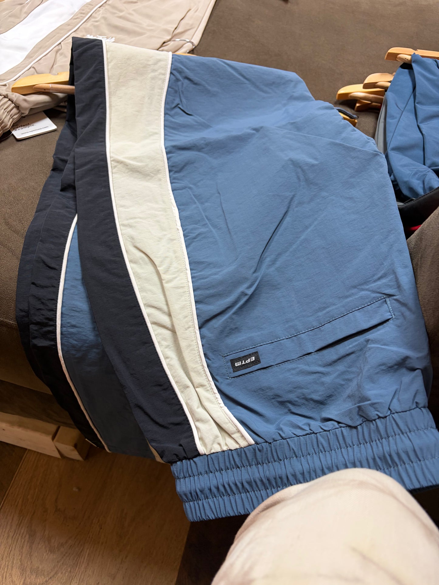 EPTM Blue/Beige-Black Stripping Track Pants
