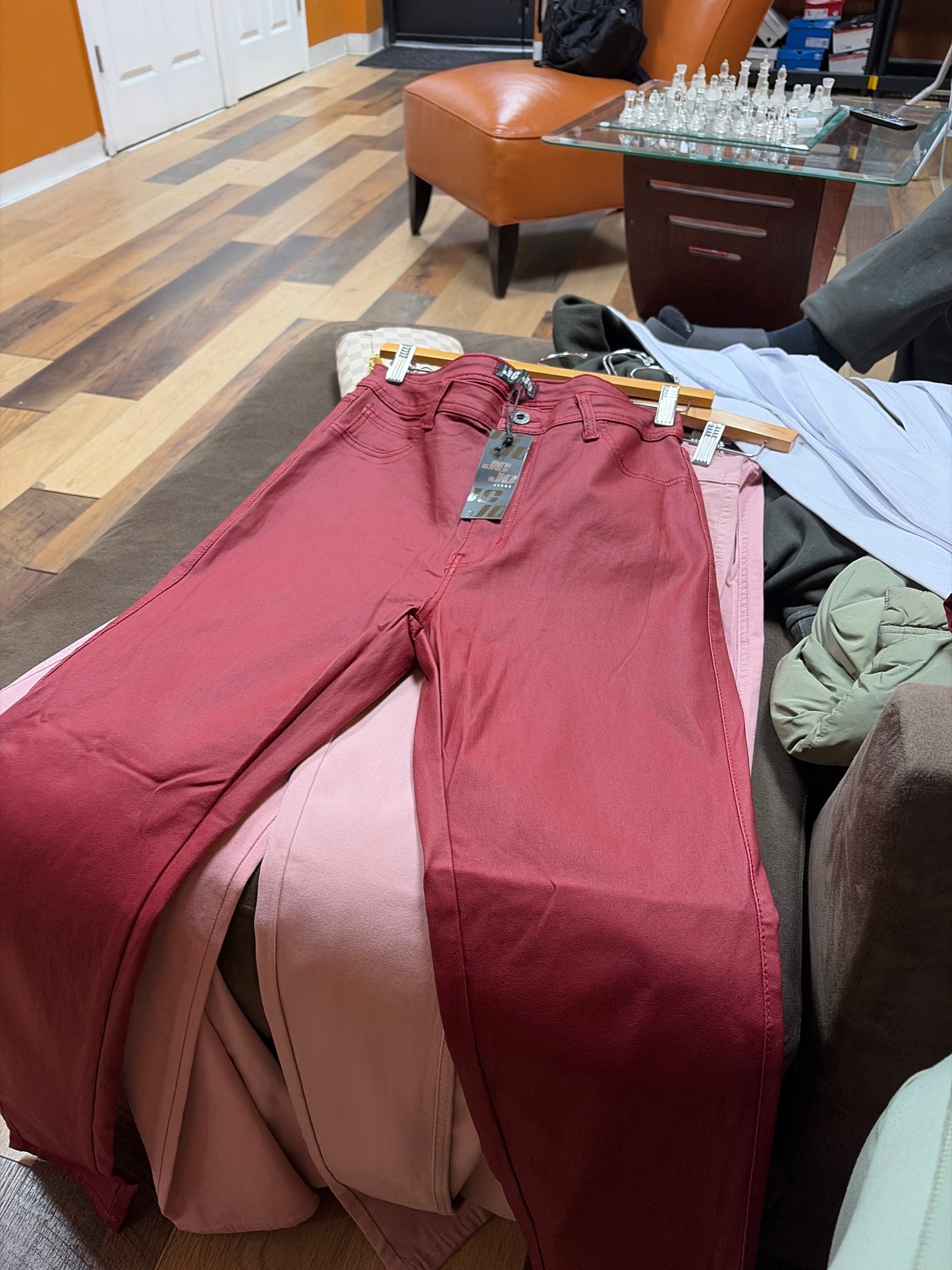 Crimson red stretch Jeans