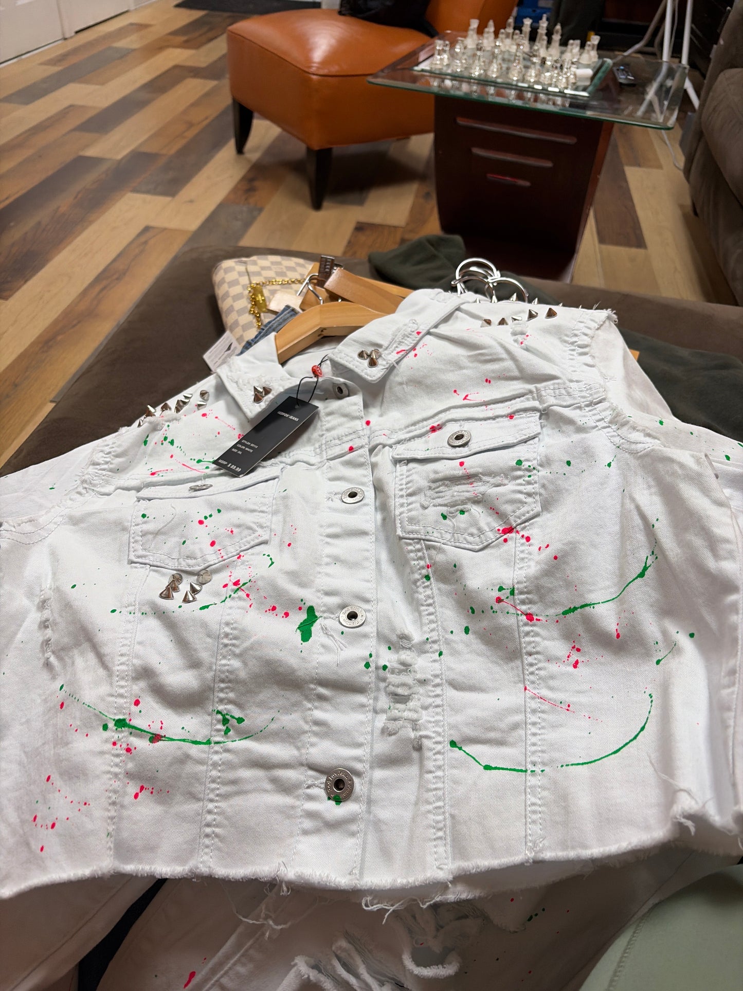 White-Stud paint Jacket