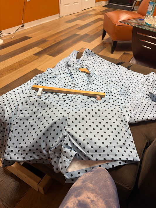 Midnight Dot Short Set