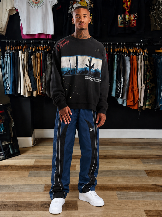 Diet Starts Monday/Death Valley CrewNeck /Vintage Black