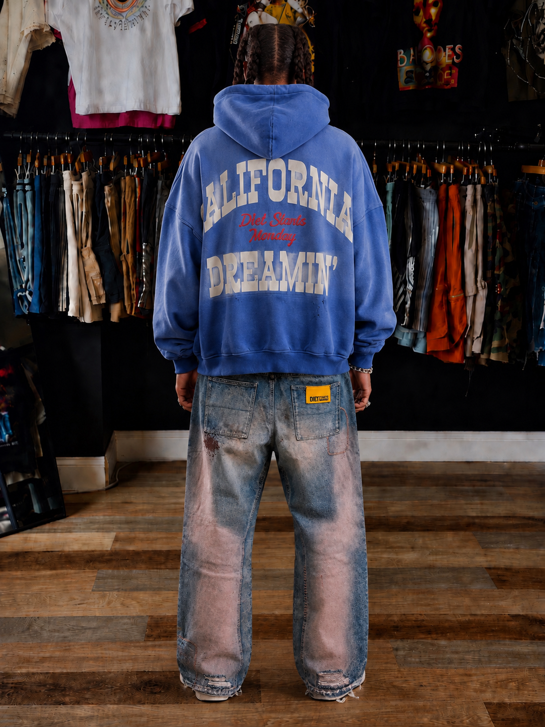Diet Starts Monday Repair Denim Jeans/Blush Indigo