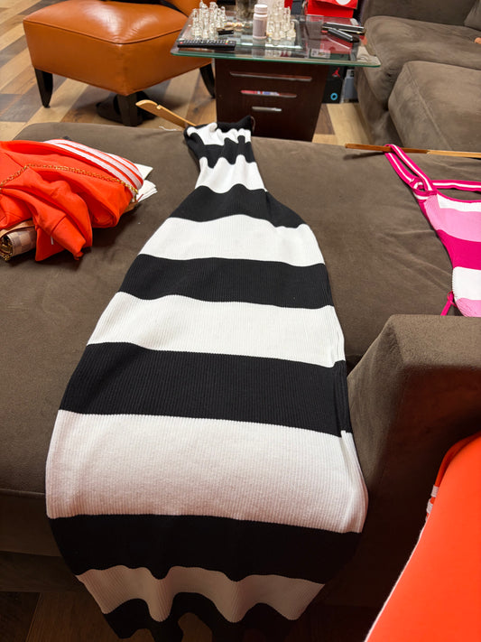 More sexy than u black/white stripe dress