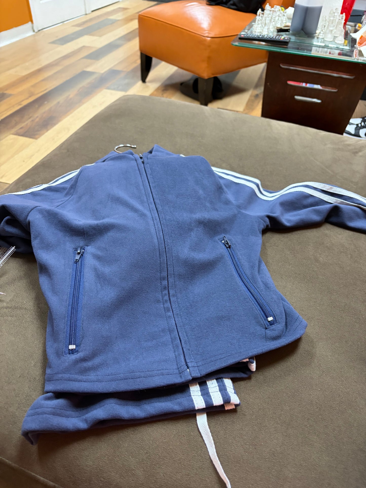 Midnight Rider Navy\white strip  track suit