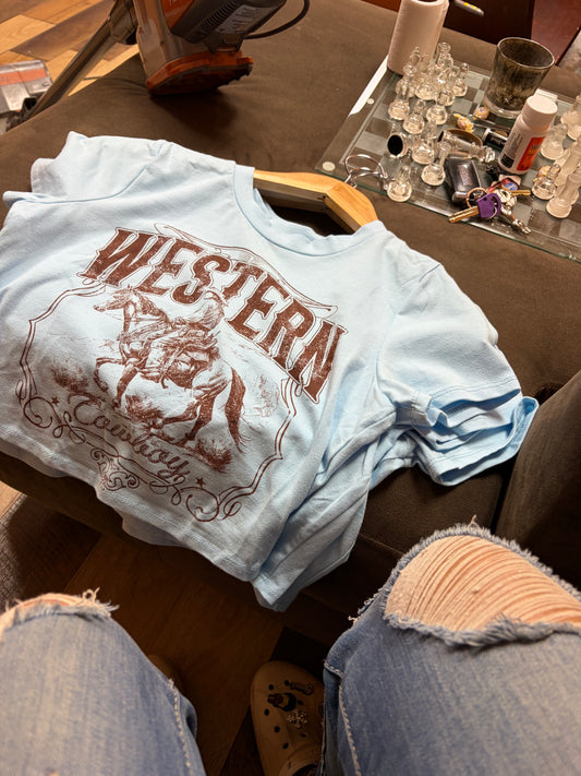 So Sexy Western Crop Tee