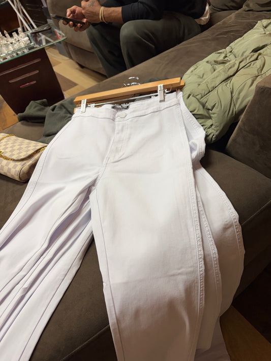 White Contour  stretch Jeans