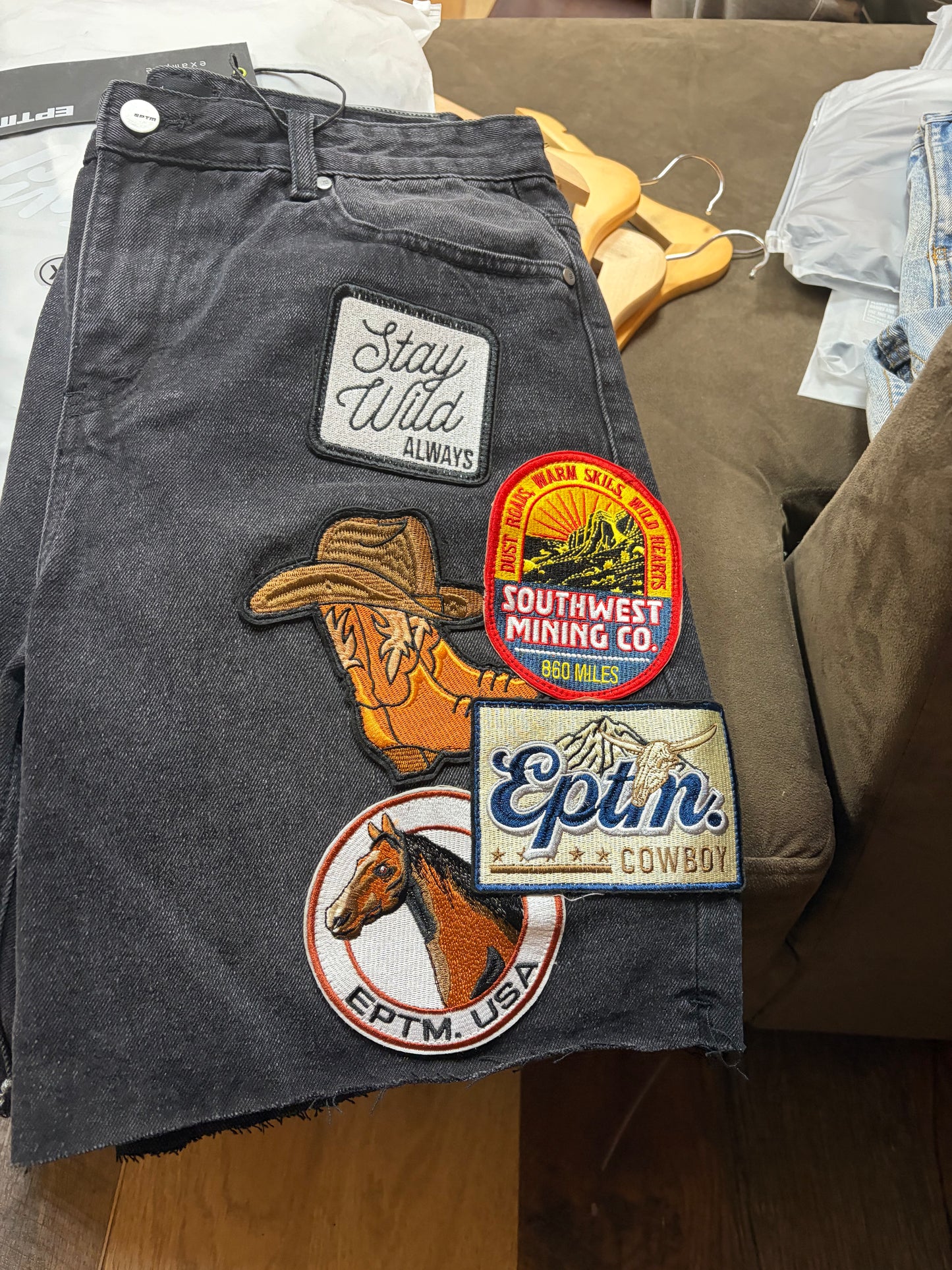 EPTM Black Stay Wild Shorts