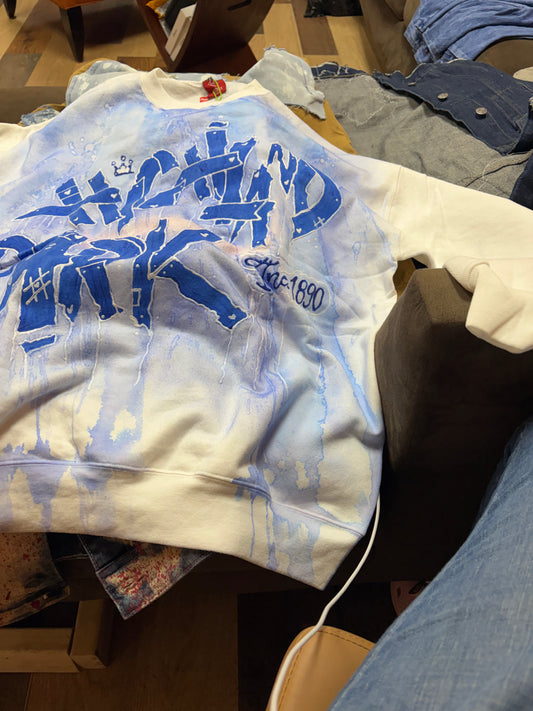 Custom Blue/White Highland Park Sweatshirt