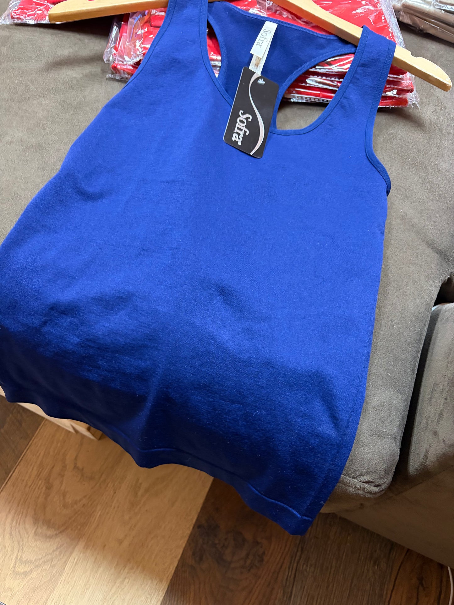 Navy T-back full  top