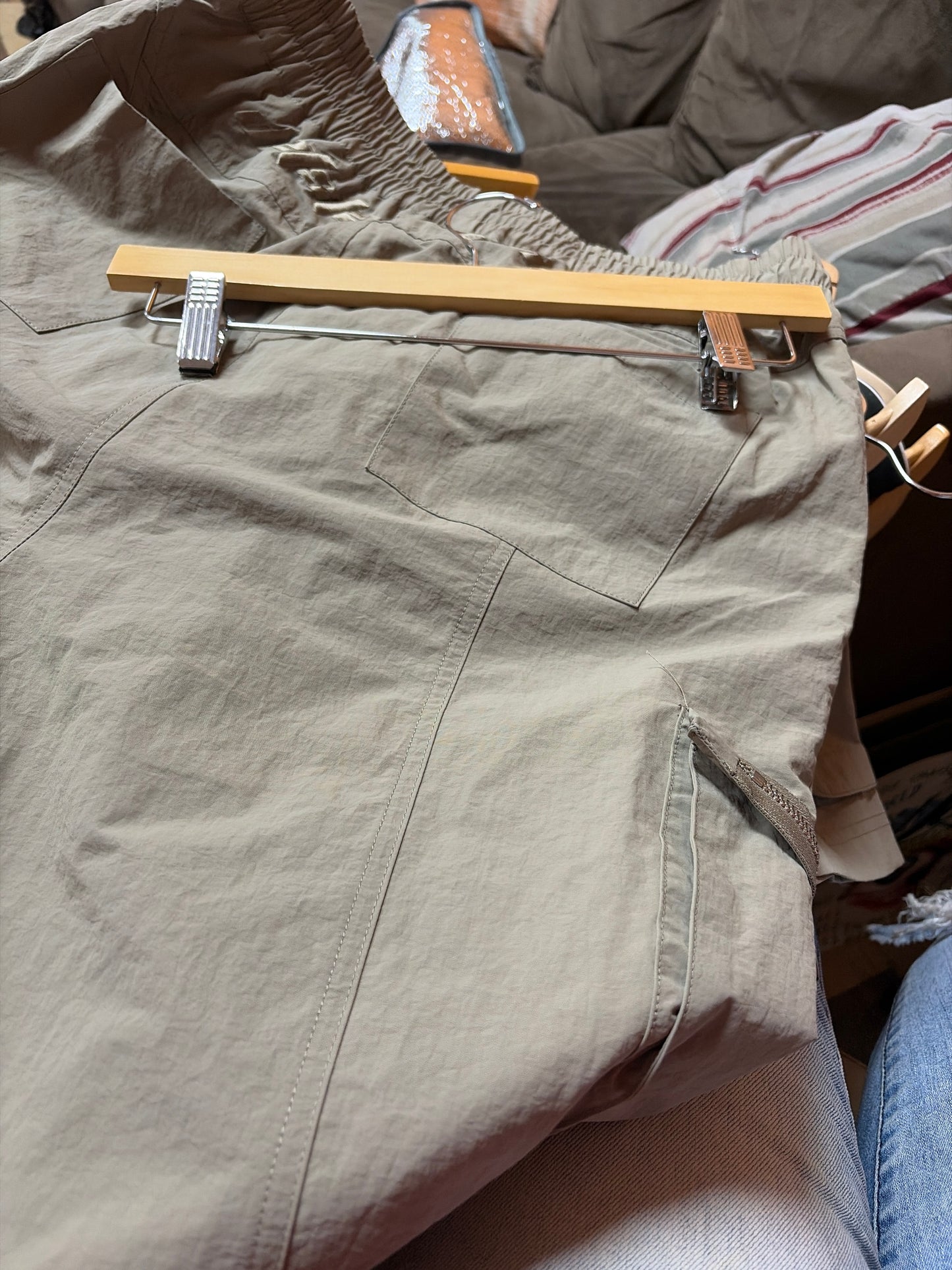 Diet Start Monday Khaki Beige Cargo Shorts